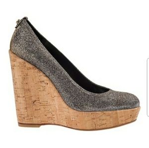 Stuart Weitzman  silver wedge